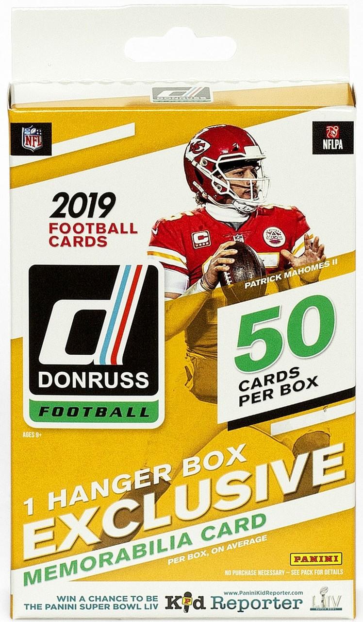 Panini Donruss Football NFL Trading Cards 2019 Hanger Box Memorabilia Card