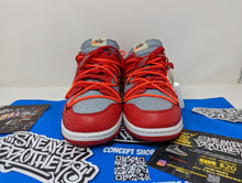 Load image into Gallery viewer, Nike Dunk Low x Off-White &quot;University Red&quot; PRE-OWNED