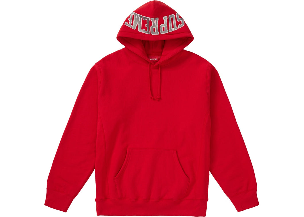 Supreme Sequin Arc Hooded Sweatshirt Red