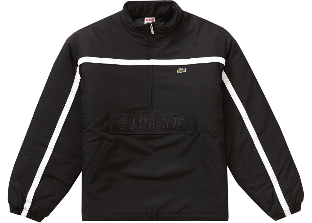 Supreme Lacoste Puffy Half Zip Pullover Jacket Black