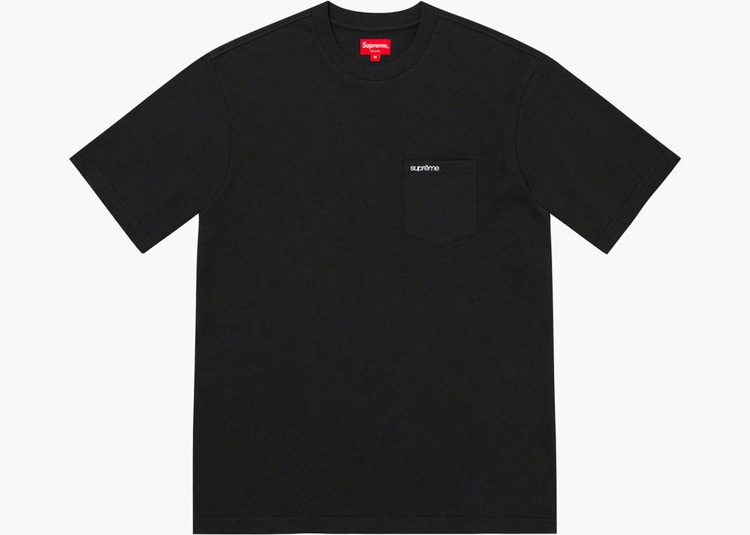 Supreme T-Shirt S/S Short Sleeve Pocket Tee Black