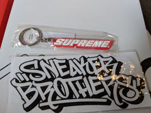 Load image into Gallery viewer, Supreme Bevel Logo Keychain