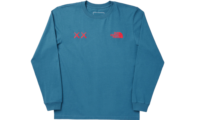 Kaws x The North Face L/S Shirt Mallard Blue